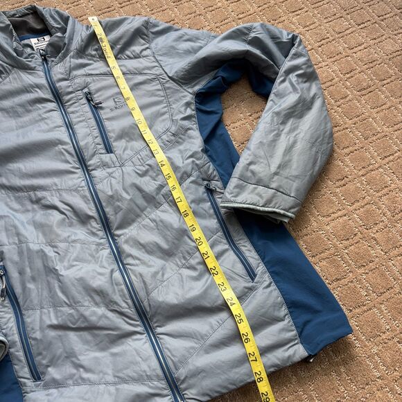 Salomon Actiloft Primaloft Insulated Jacket Men's Medium Grey Blue Winter Light - Picture 7 of 8